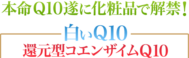 本命Q10遂に化粧品で解禁！