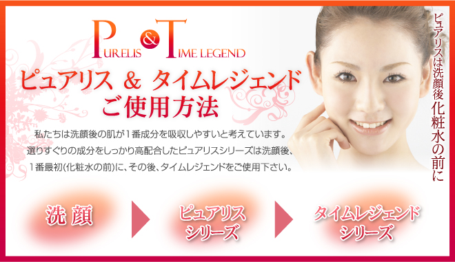 Purelis&Time legend ピュアリス&タイムレジェンドご使用方法